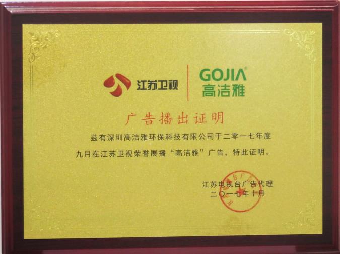 高洁雅江苏卫视电视广告