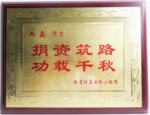 高洁雅捐资建路